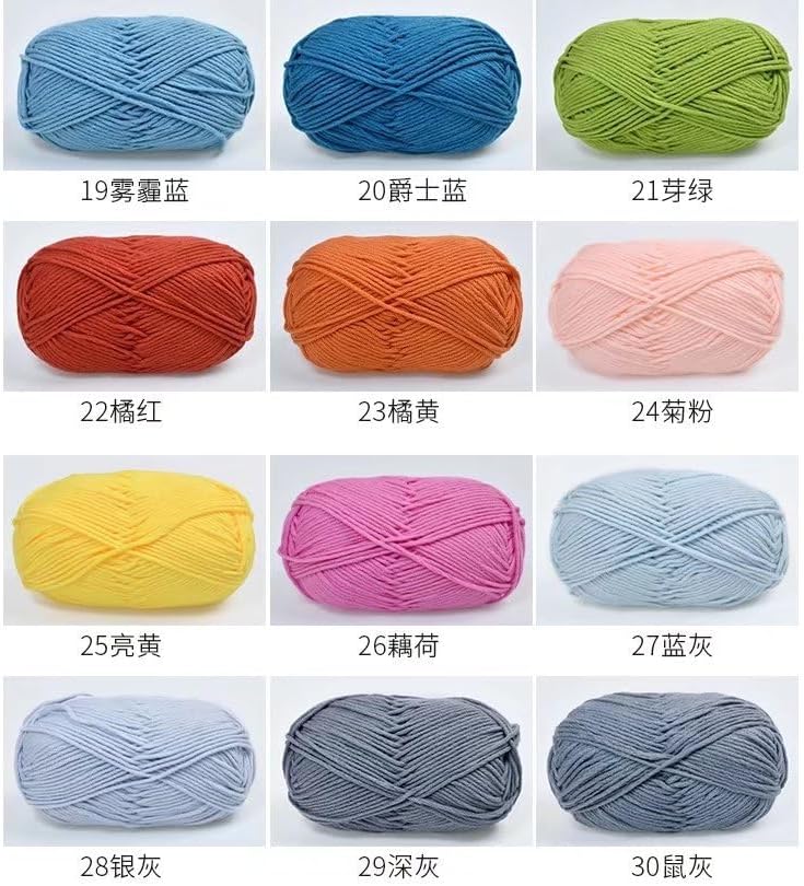 100g Acrylic Yarn 1 Roll for Scarf Sweater Knitting DIY Craft,White