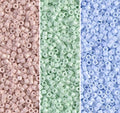 Miyuki Delica Seed Beads Bundle, 21GM, Size 11/0, Opaque Pink