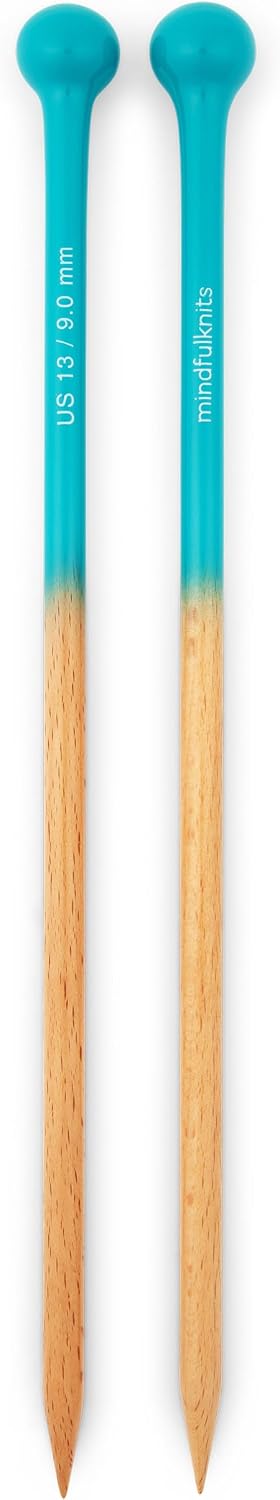 mindfulknits Premium Straight Single Pointed Beech Wood Knitting