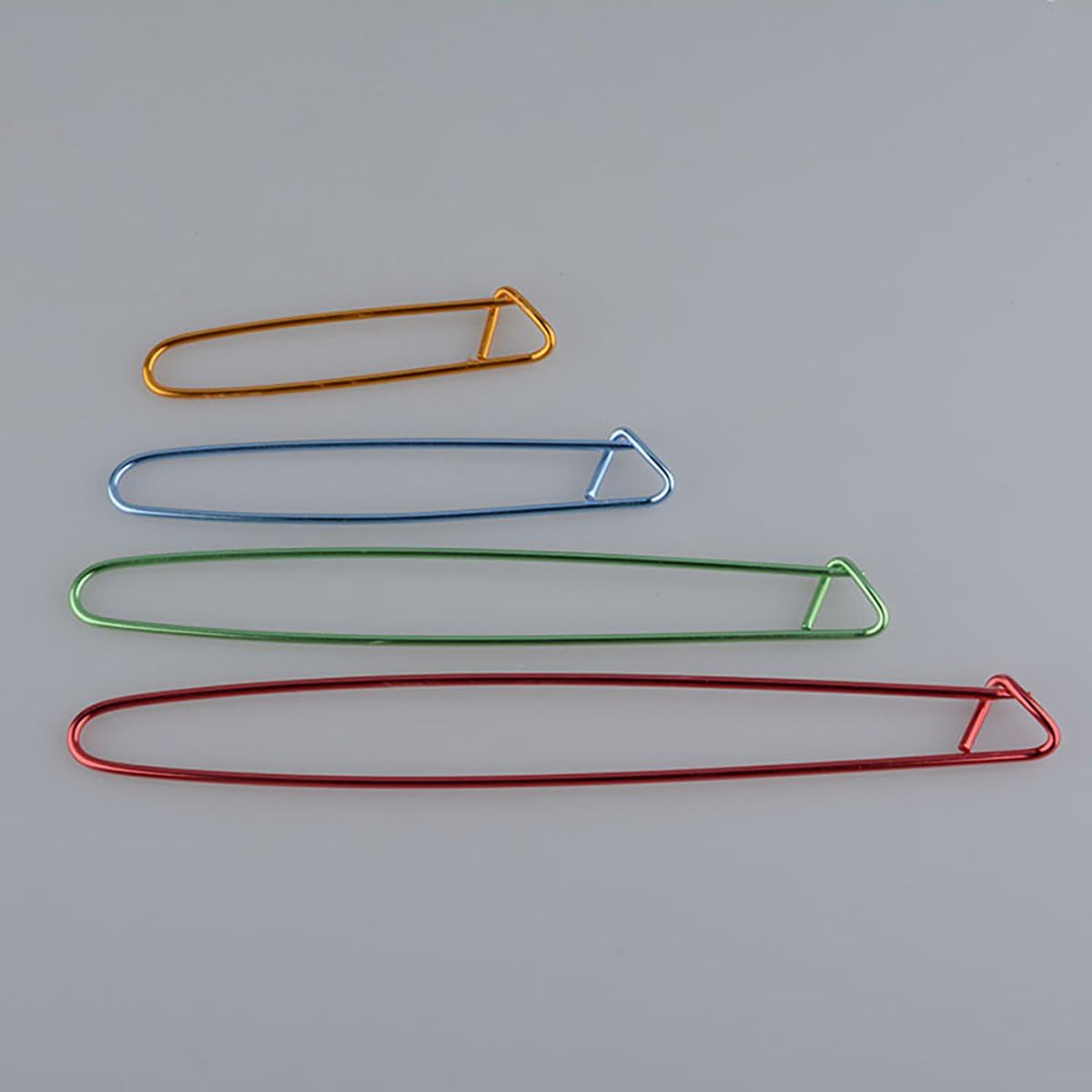 10 Pieces Aluminum Yarn Stitch Holder Safety Pins - 5 Sizes Crochet