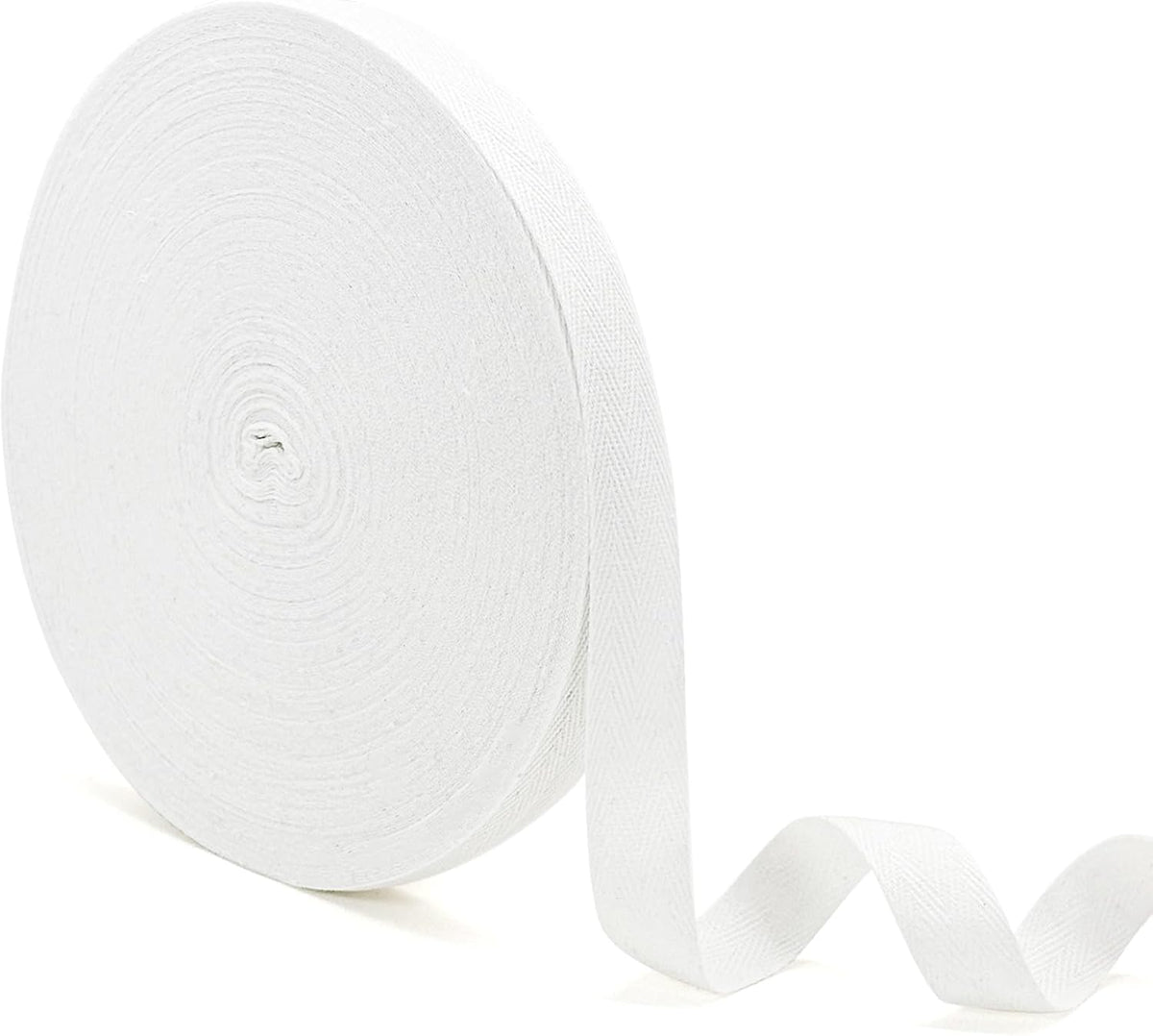 White Cotton Twill Tape 3/4" x50yds Herringbone Webbing Sewing Trim