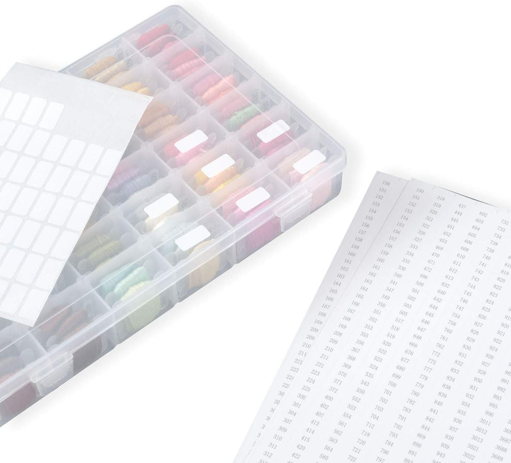 120 Pieces Plastic Floss Bobbins with 36 Grids Embroidery Floss Cross