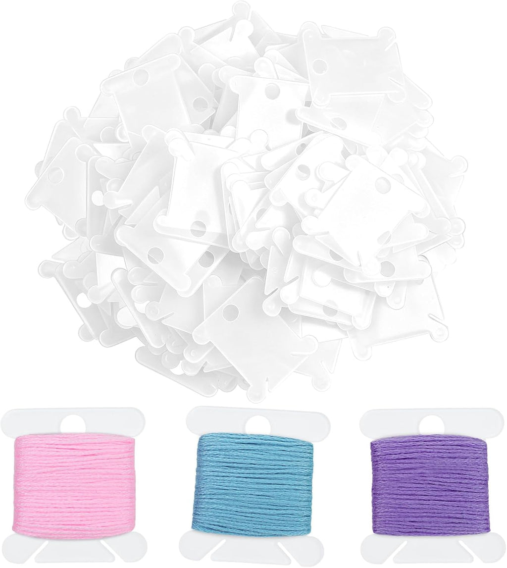 LOKUNN Embroidery Floss Bobbins 100 PCS Embroidery Floss Organizer