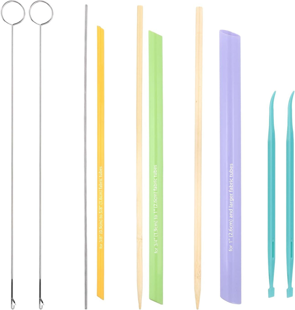 10pcs Quick Turn Fabric Sewing Tools Set, Loop & Tube Turner &