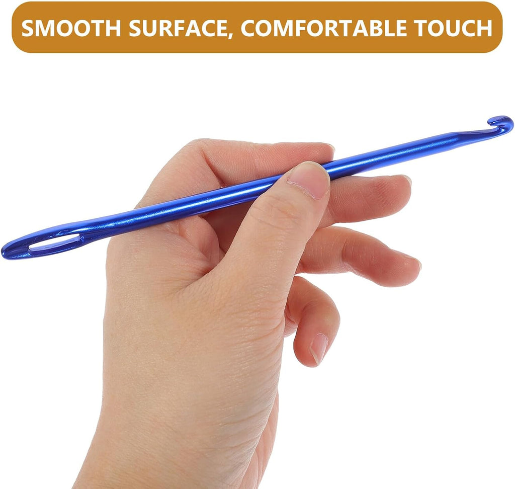 Aluminum Crochet Hooks with Holes, 6Pcs Knooking Hooks Set