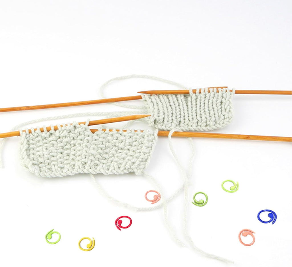 90Pcs Spiral Metal Colorful Crochet Stitch Markers,Metal Stitch