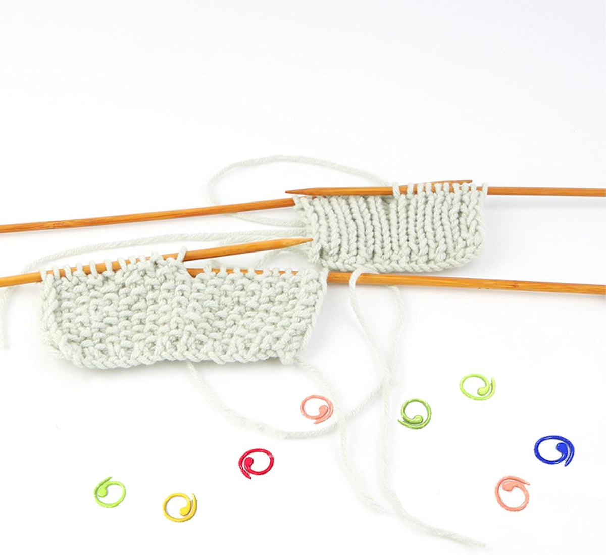 90Pcs Spiral Metal Colorful Crochet Stitch Markers,Metal Stitch