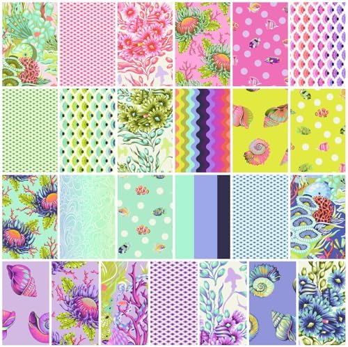 Tula Pink Floral Reef Design Roll 40 2.5-inch Strips Jelly Roll