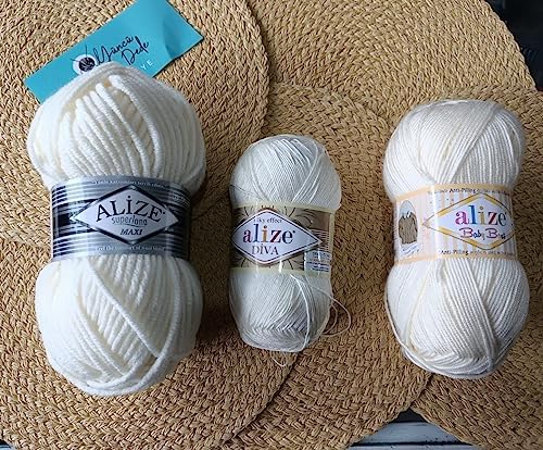 Alize Diva Silk Effect 100% Microfiber Acrylic Yarn 1 Ball skeins