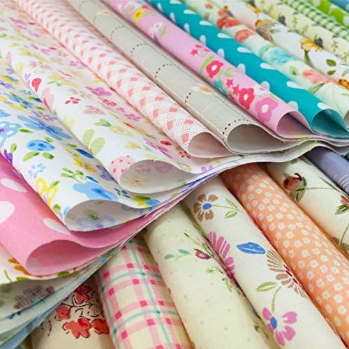 flic-flac Quilting Fabric Squares 100% Cotton Precut Quilt Sewing