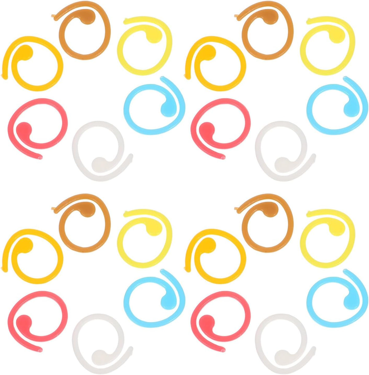 60pcs Spiral Stitch Markers for Knitting Winter Season Crochet