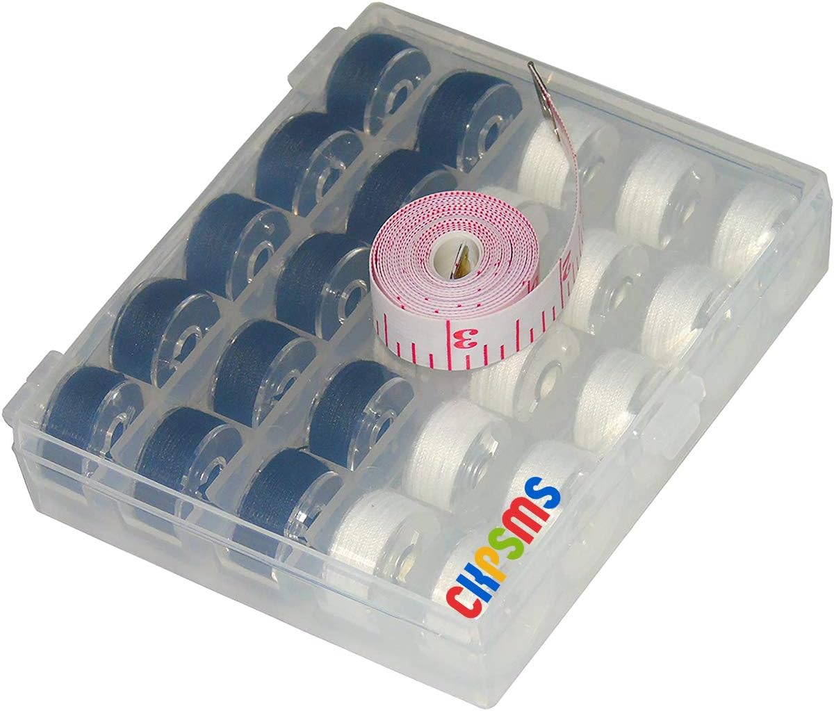 CKPSMS Brand - 25PCS #KP-19083 Black/White/Color Prewound Bobbin