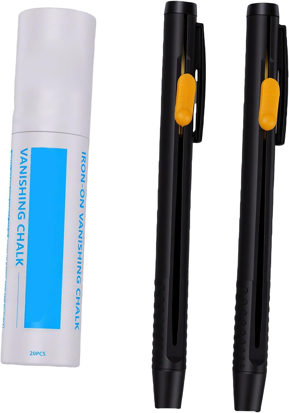 2-Pack Heat Erasable Fabric Chalk for Sewing (White)
