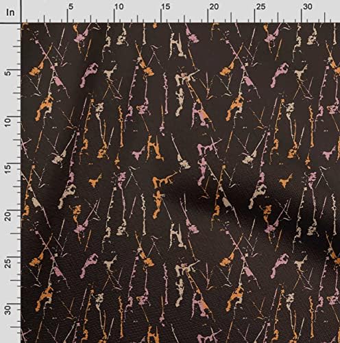 Soimoi Heavyweight Cotton Canvas Fabric Material - 56 Inch Wide, Brown
