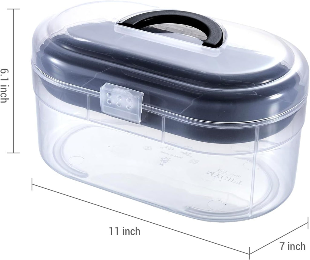 MyGift Clear Craft Storage Case with Tray, Portable Organizer Box