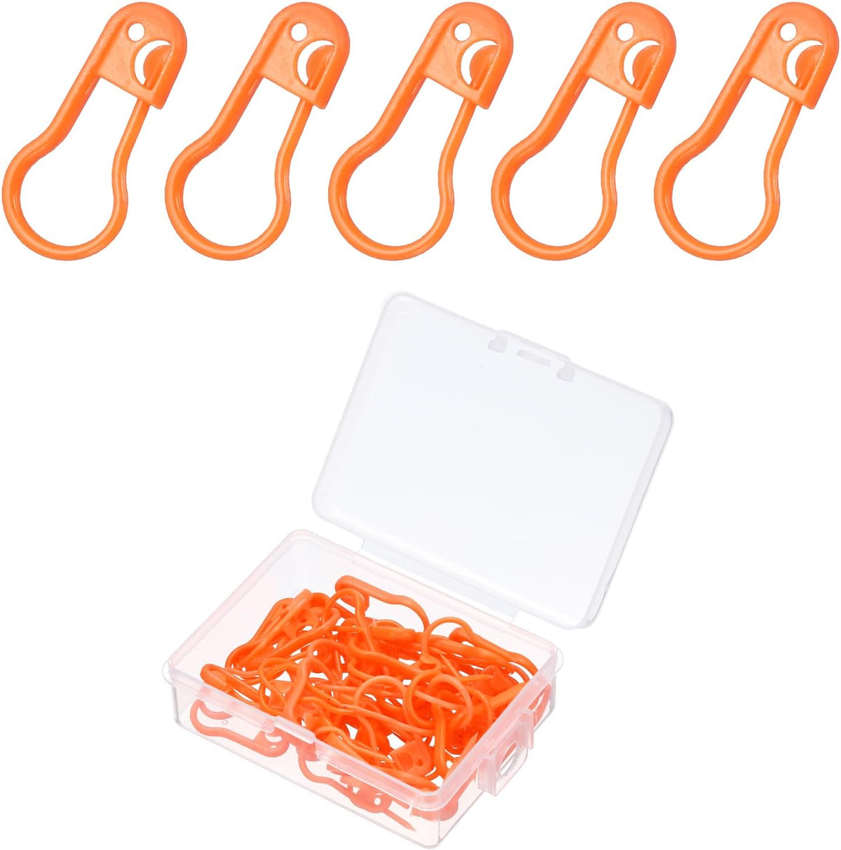 PATIKIL 50pcs Plastic Safety Pins 0.9" Knitting Markers Crochet Clip