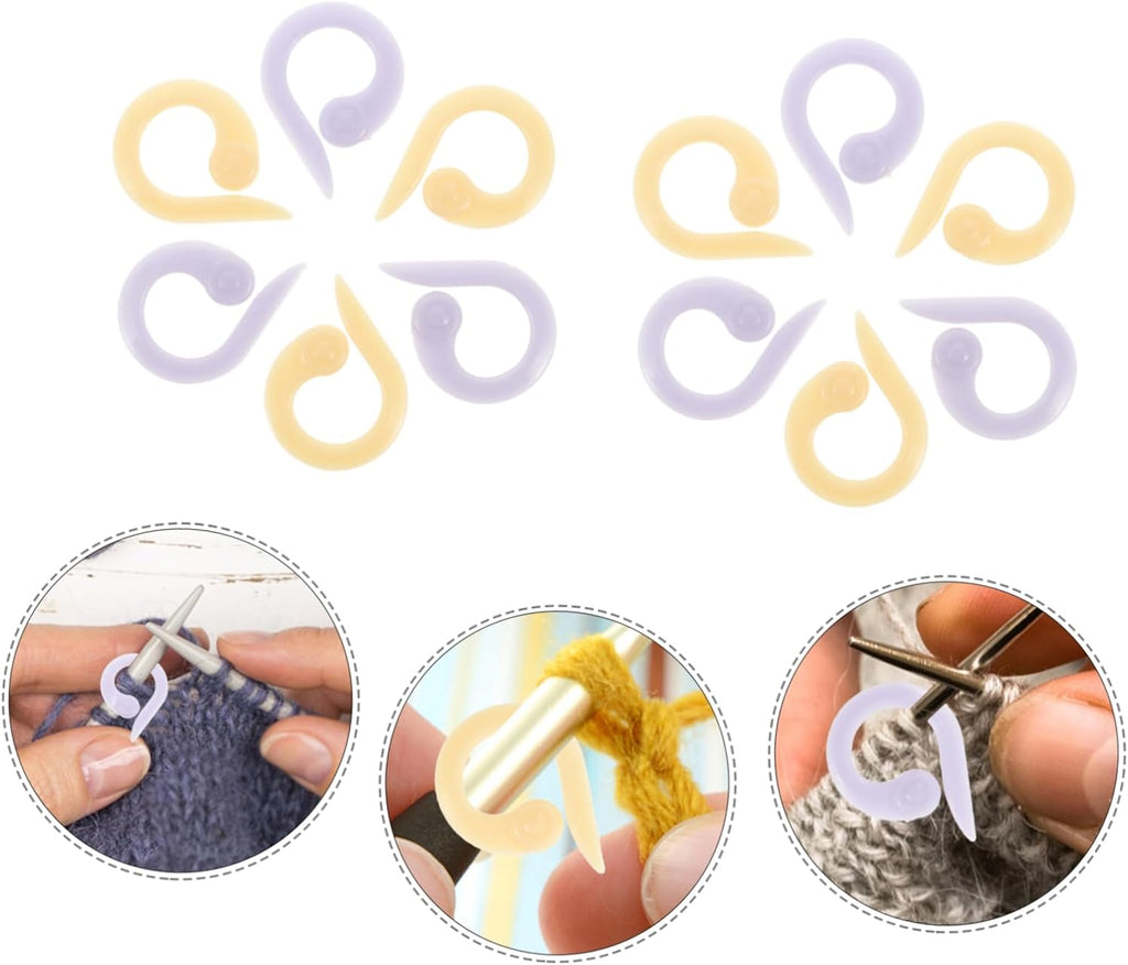 20Pcs Plastic Locking Stitch Markers for Knitting Beginners