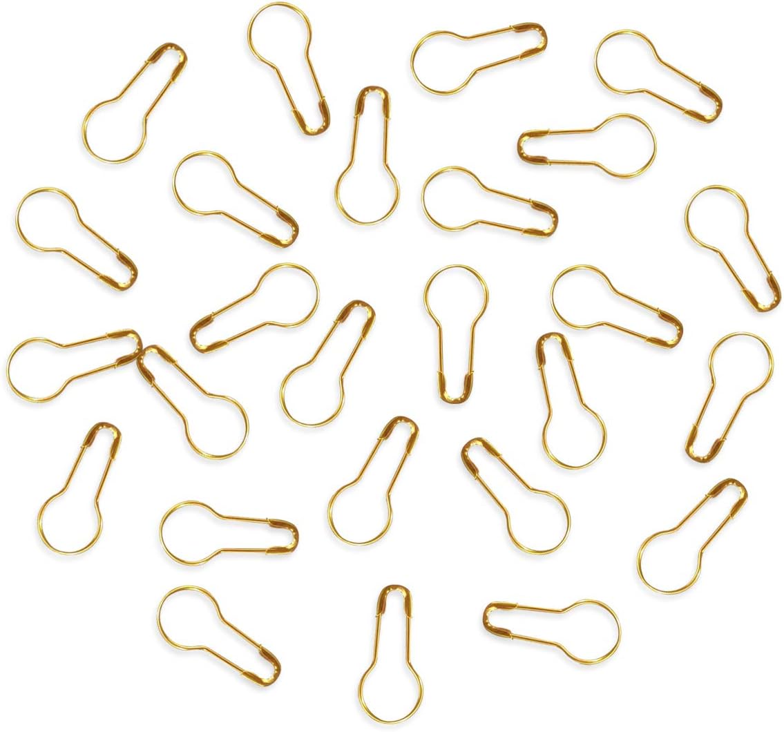 100Pcs 21mm/0.8 Inch Small Metal Gourd Safety Pins Bulb Pin