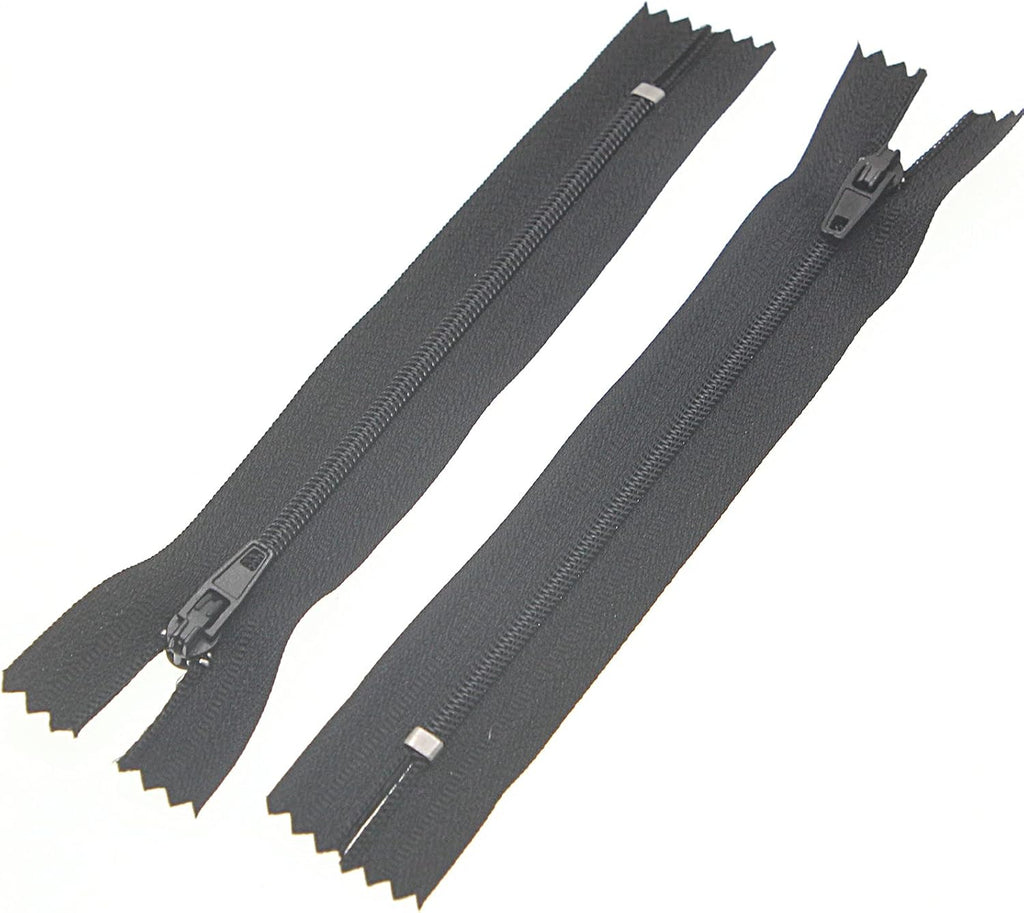 SHUNLI 20PCS 22 Inch #3 Nylon Coil Close End Zipper for Sewing (Black)