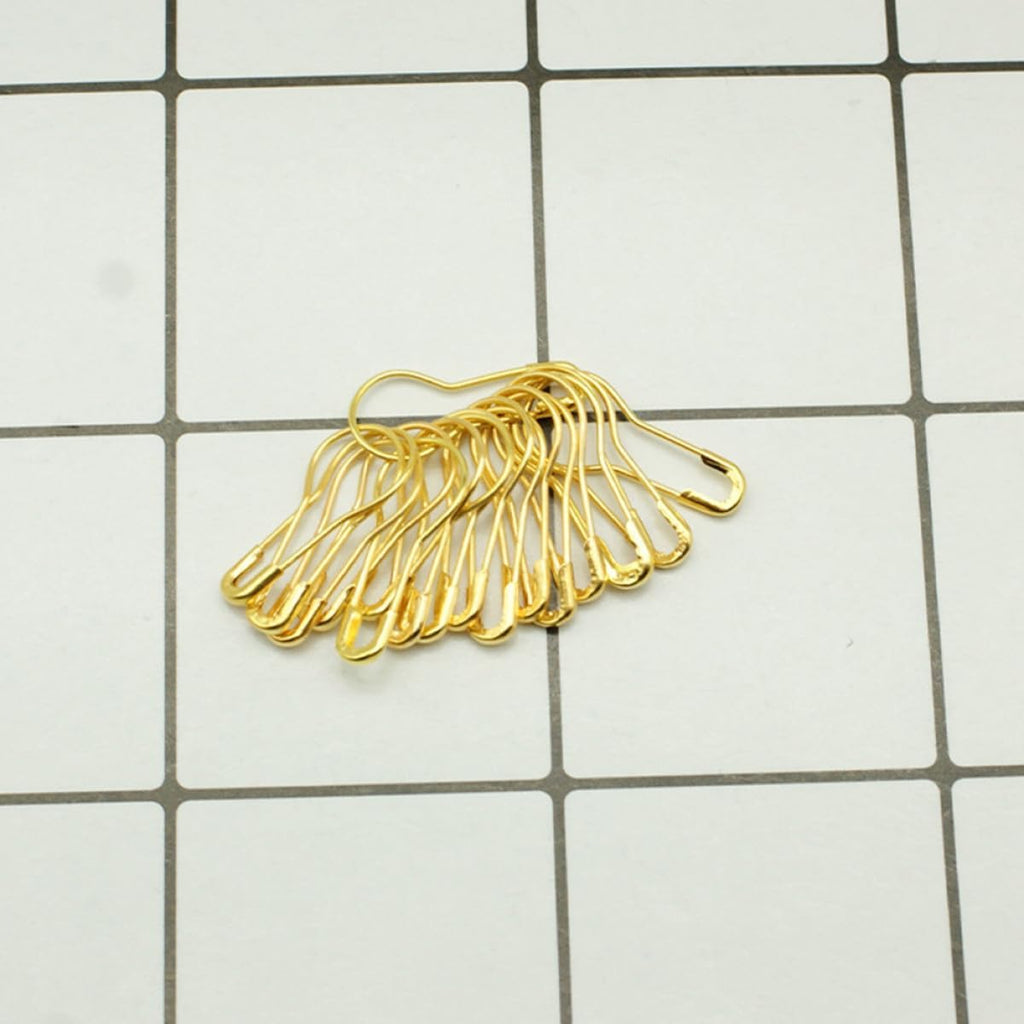 Gold Gourd Shape Metal Safety Pins for Knitting Stitch Markers