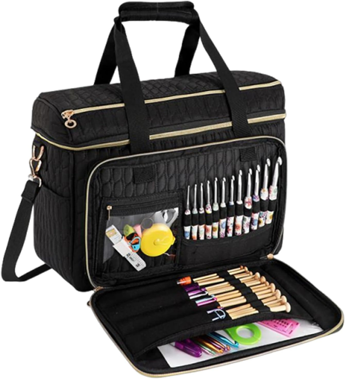 Yarn Storage Bag Compartmented Large Capacity Organizer