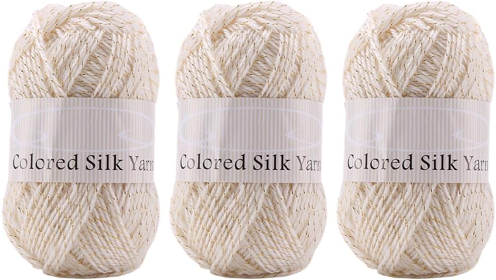 50g x 3 Skeins Acrylic Yarn for Crocheting & Hand Knitting 4 Strand