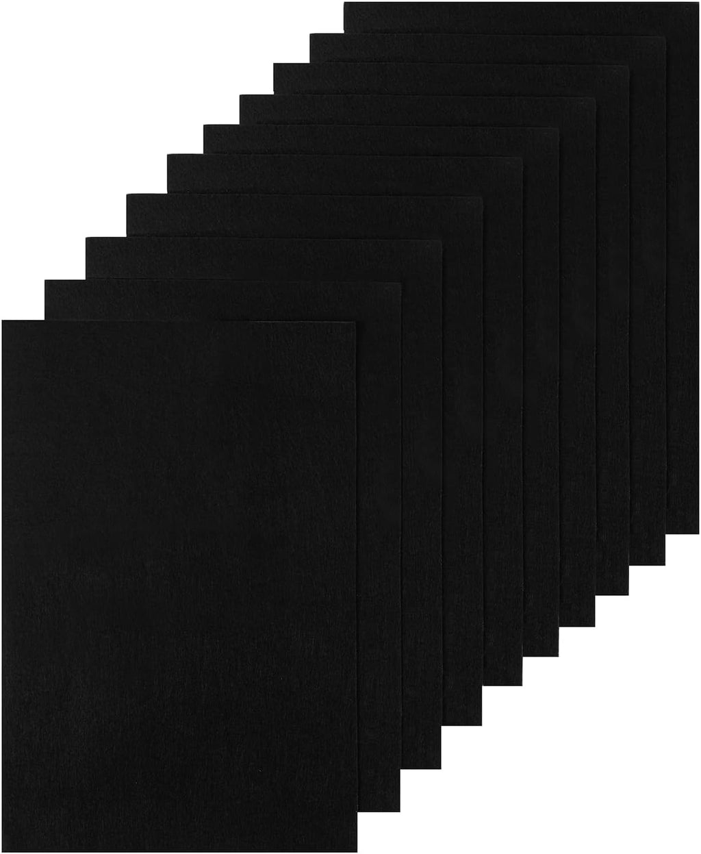 HaoFeiJH 10 Pcs Black Felt Sheets, A4 8x12 Inch Felt Fabric for Crafts