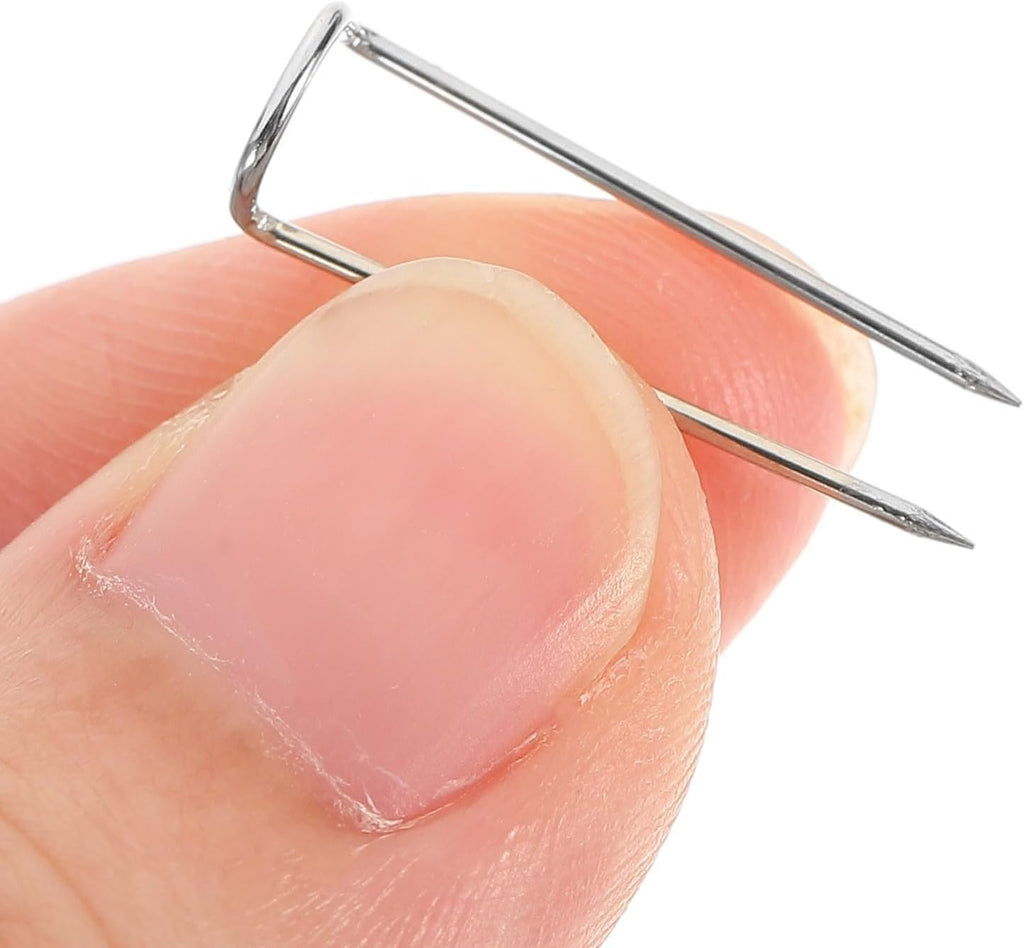 U Shaped Sewing Pins for Fabrics and Garments, 1 Box Silver