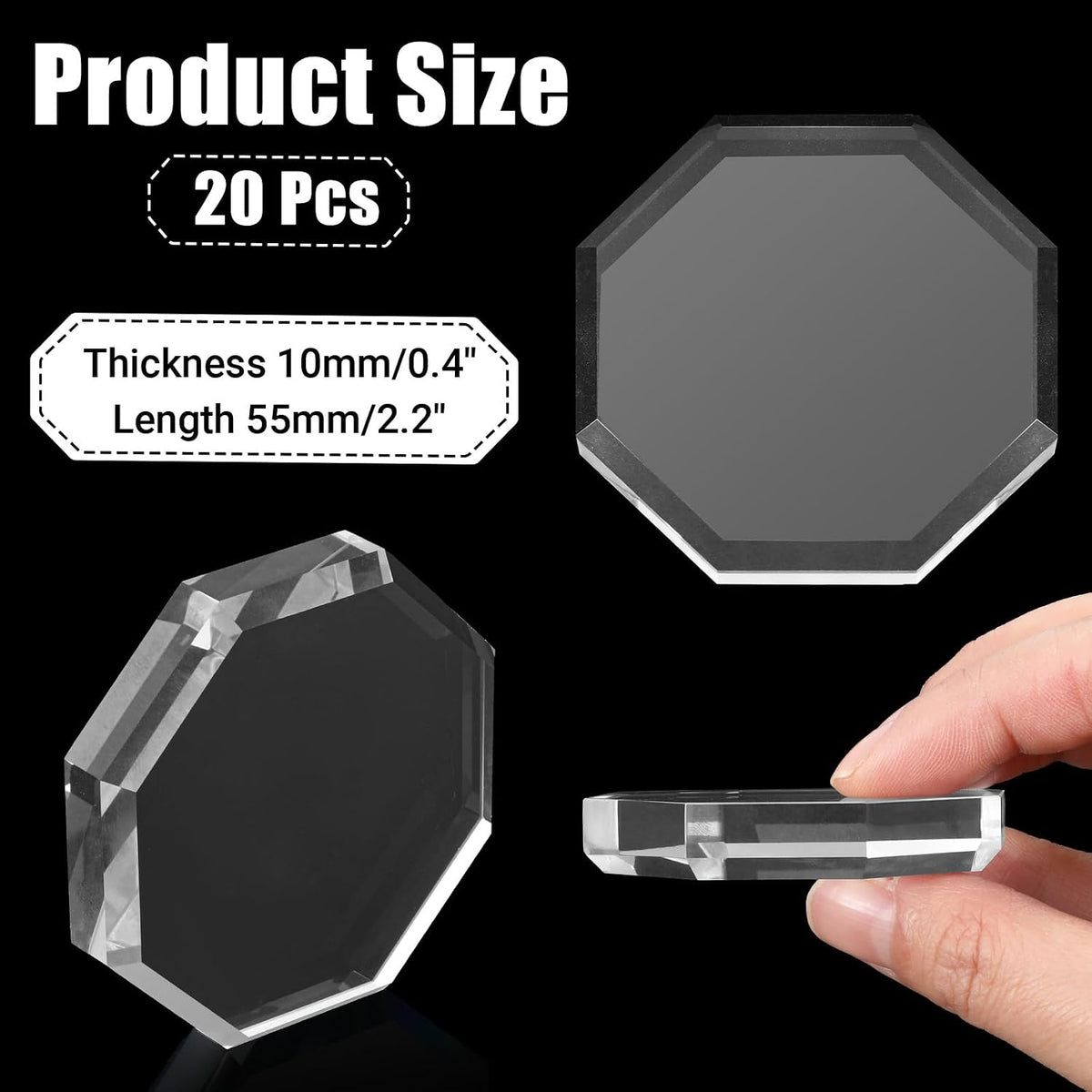 20 Pcs Crystal Glass Pattern Weights for Sewing, Fabric Weights for