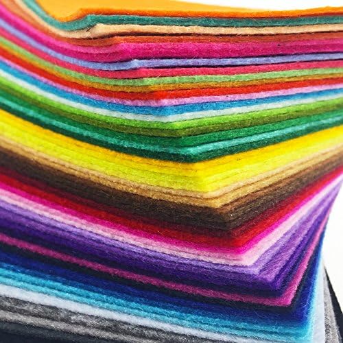 flic-flac 48PCS 8 x 12 inches (20 x 30cm) Assorted Color Felt Fabric