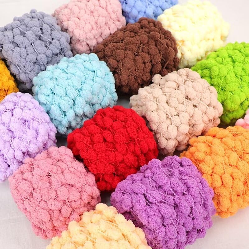 100g Polyester Ball Yarn, Soft Knitting Wool, Solid Color, Craft Yarn