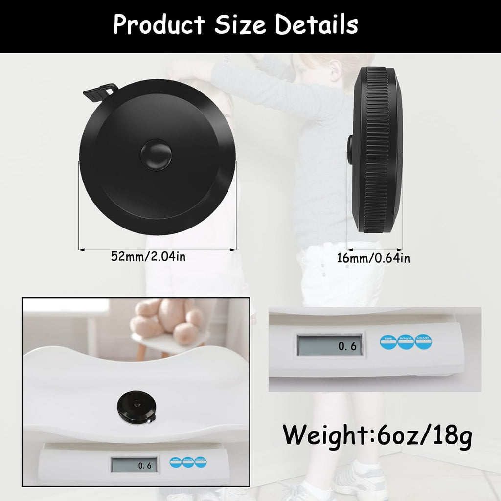 30 Pack Retractable Tape Measure Body Measuring Tape for Sewing