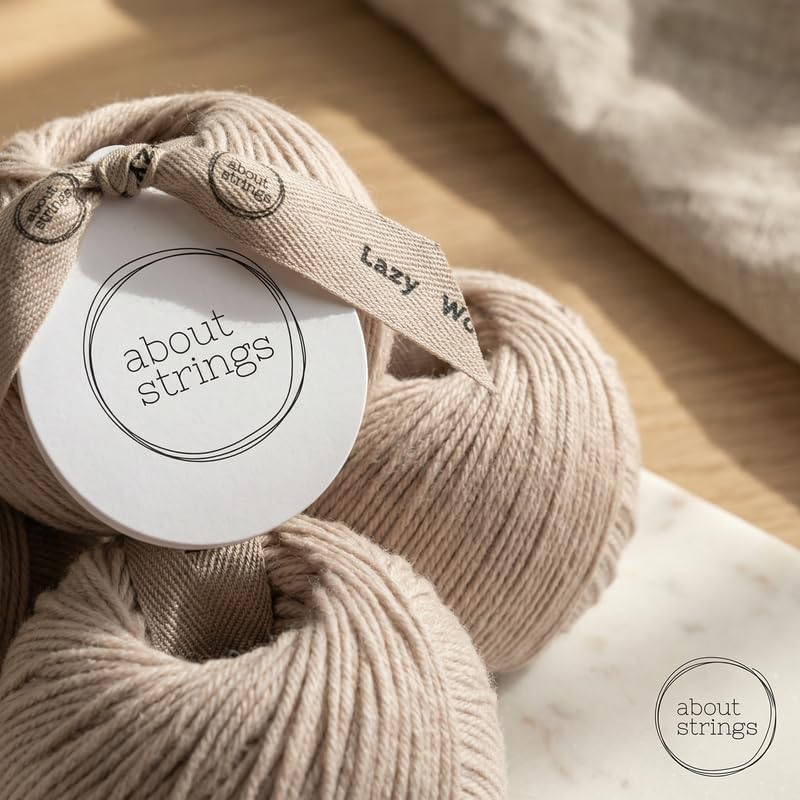 Lazy Wool - Soft Merino Cotton Blend Yarn, DK Light Worsted Weight