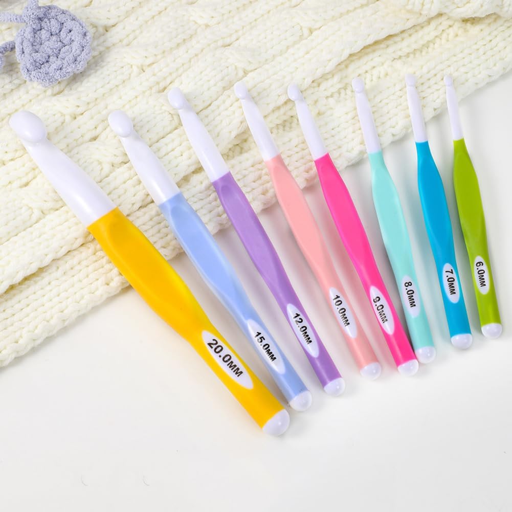 Large Sizes Crochet Hooks 4 pcs Long Crochet Needles QLRFFLJOY 10mm