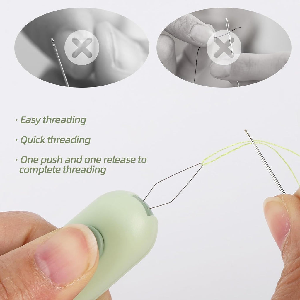 3Pcs 3 in 1 Needle Threader Seam Ripper, Automatic Needle Threaders