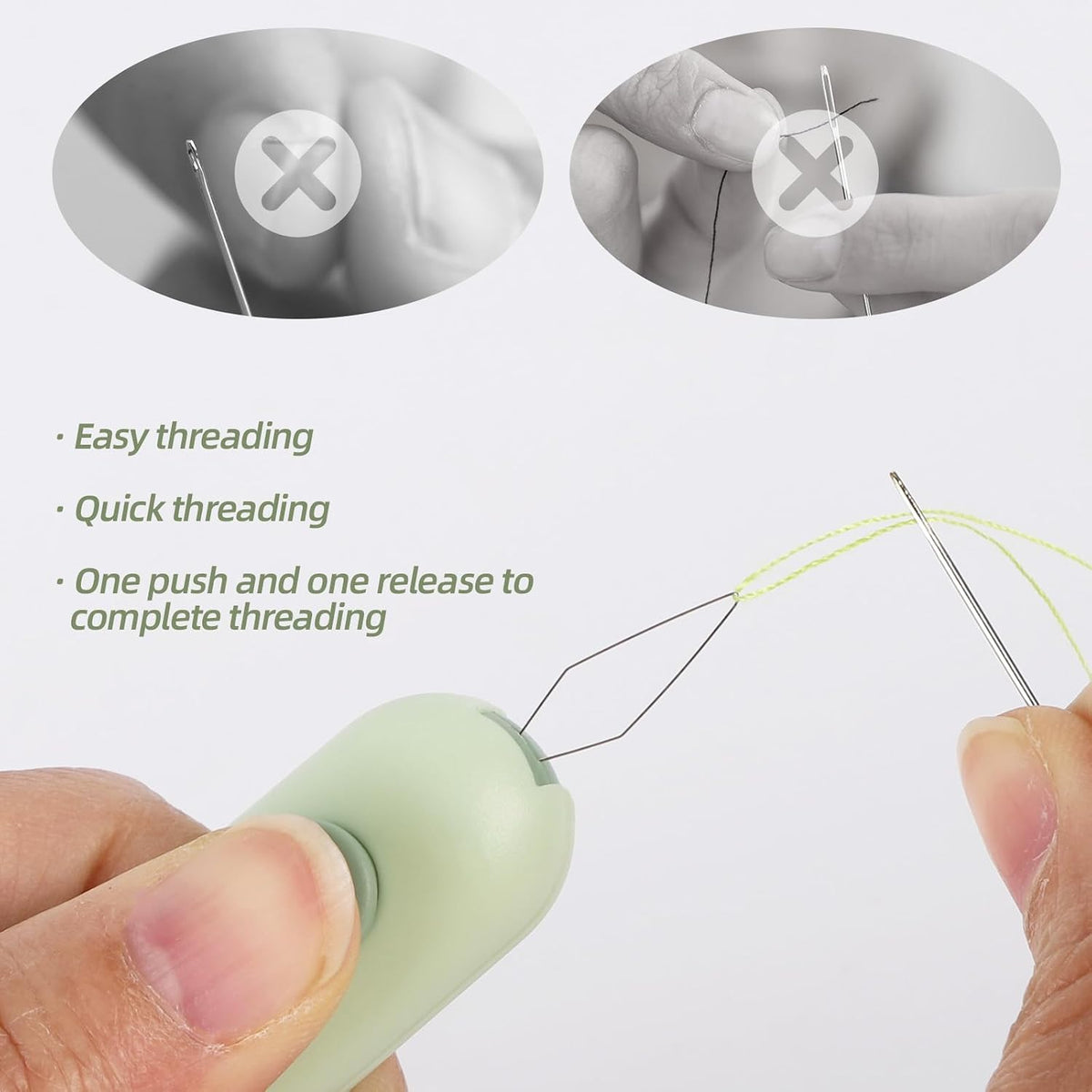 3Pcs 3 in 1 Needle Threader Seam Ripper, Automatic Needle Threaders