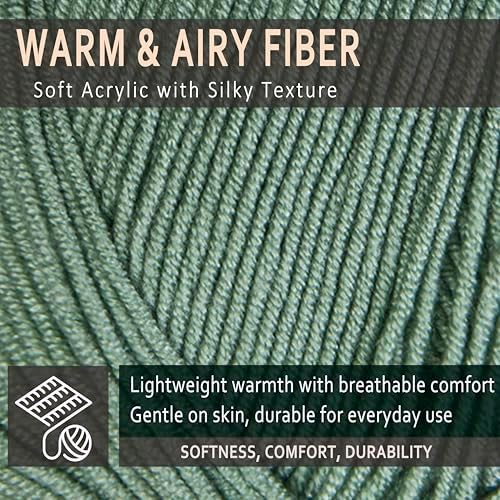 LaVita Baby Premium Anti-Pill Acrylic Yarn - 820 Yards, 3 x 3.5 oz