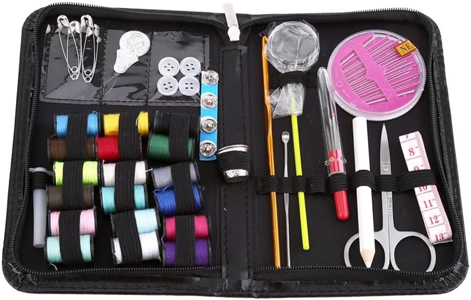 Anu Limen 58 Pcs Basic Sewing Kit, Portable Needle and Thread Set with
