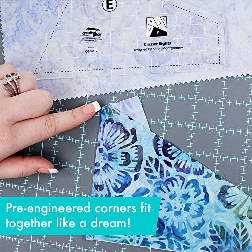 Creative Grids Crazier Eights Template and Quilt Ruler – CGRMT7 – Made