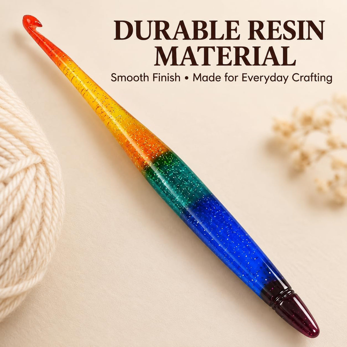 Ommi Ergonomic Handle Crochet Hooks | Handcrafted 7’’ Crochet Hook