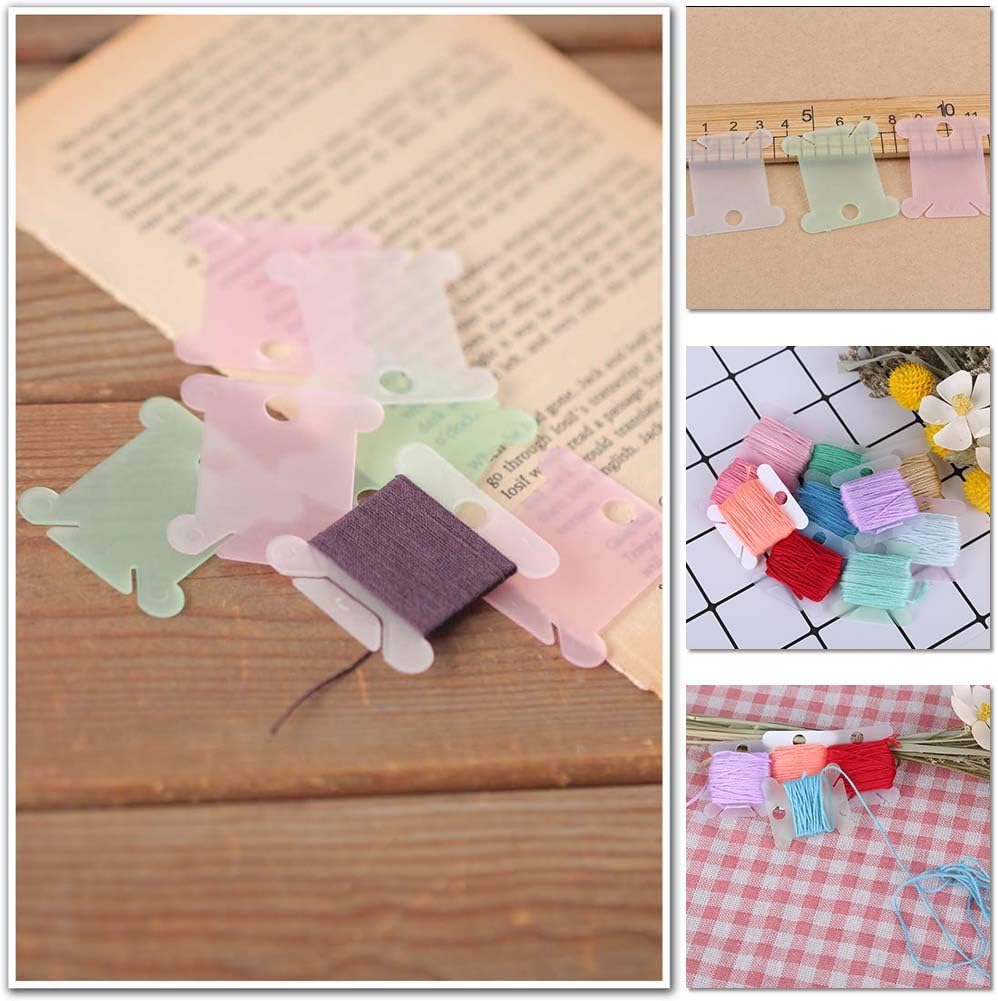 LOKUNN Embroidery Floss Bobbins 100 PCS Embroidery Floss Organizer