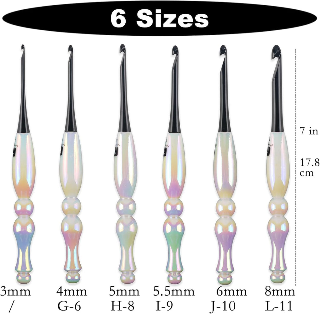 Svartur 5.5mm Crochet Hook, Ergonomic Crochet Needle with Resin Handle