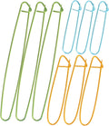 9pcs Aluminum Stitch Holders for Knitting, Color Coded Safety Pins