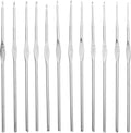 Stainless Steel Crochet Hook Kit 3 Sets, 12pcs Lace Needles