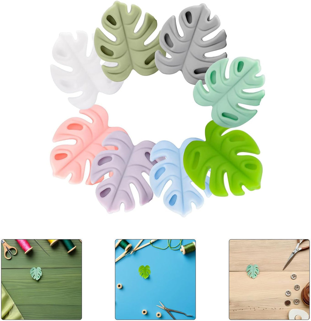 8 Pcs Silicone Knitting Needle Stoppers, Flexible Point Protectors