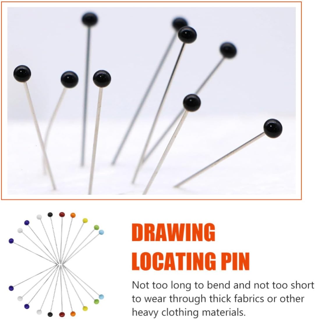 500pcs Glass Head Straight Pins for DIY Sewing Craft Projects