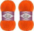 2 Skeins Alize Cotton Gold Yarn, 55% Cotton 45% Acrylic, 100g