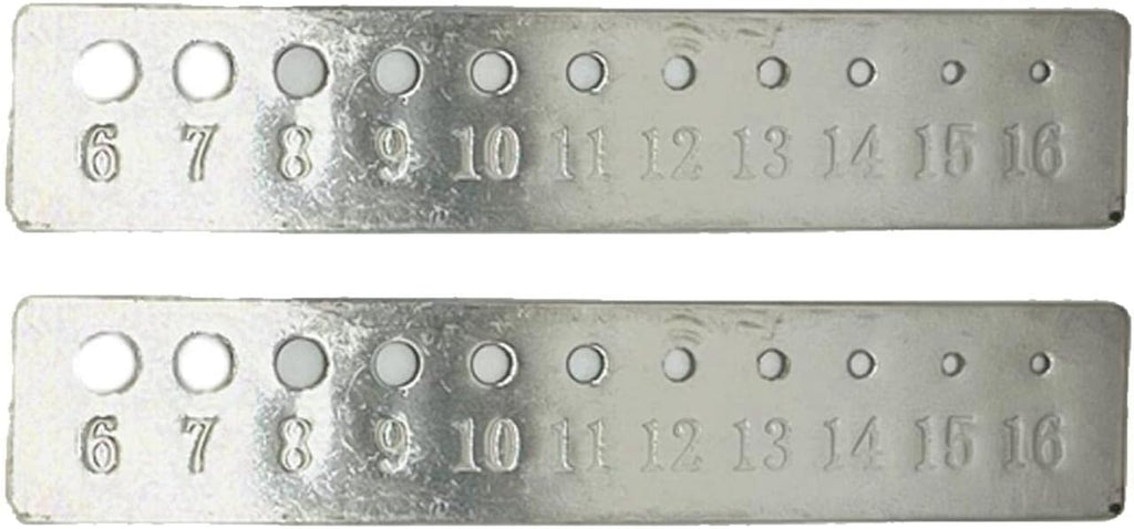 2 Pieces Knitting Gauge Stainless Steel Crochet Hook Ruler Sizer