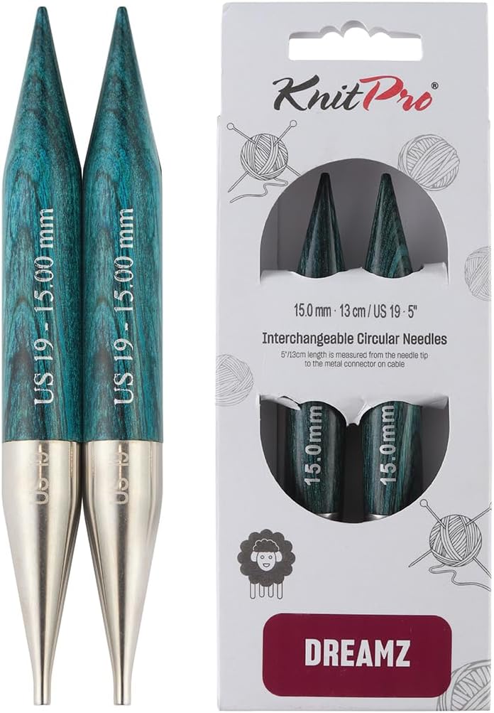 KnitPro Dreamz Interchangeable Circular Needles 5" (13cm) | US Size 19
