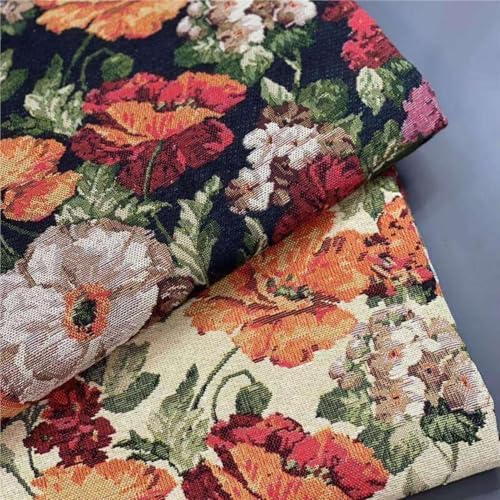 Heavy Floral Jacquard Fabric by the Yard – Vintage Romantic Pattern